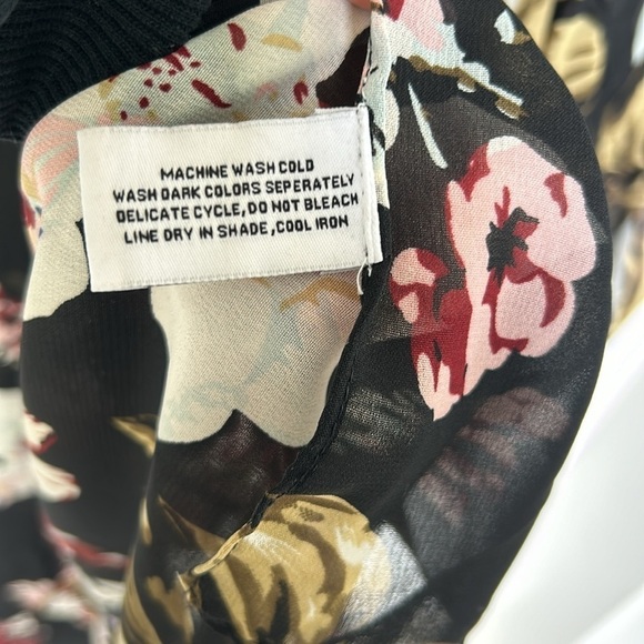 Walter Baker Tulum Sheer Tropical Print Floral Kimono Longline Duster Jacket O/S - Picture 8 of 11